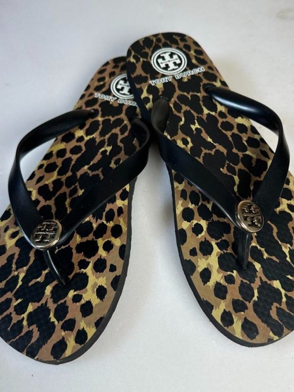 Tory Burch Women's Tan and Brown Flipflops